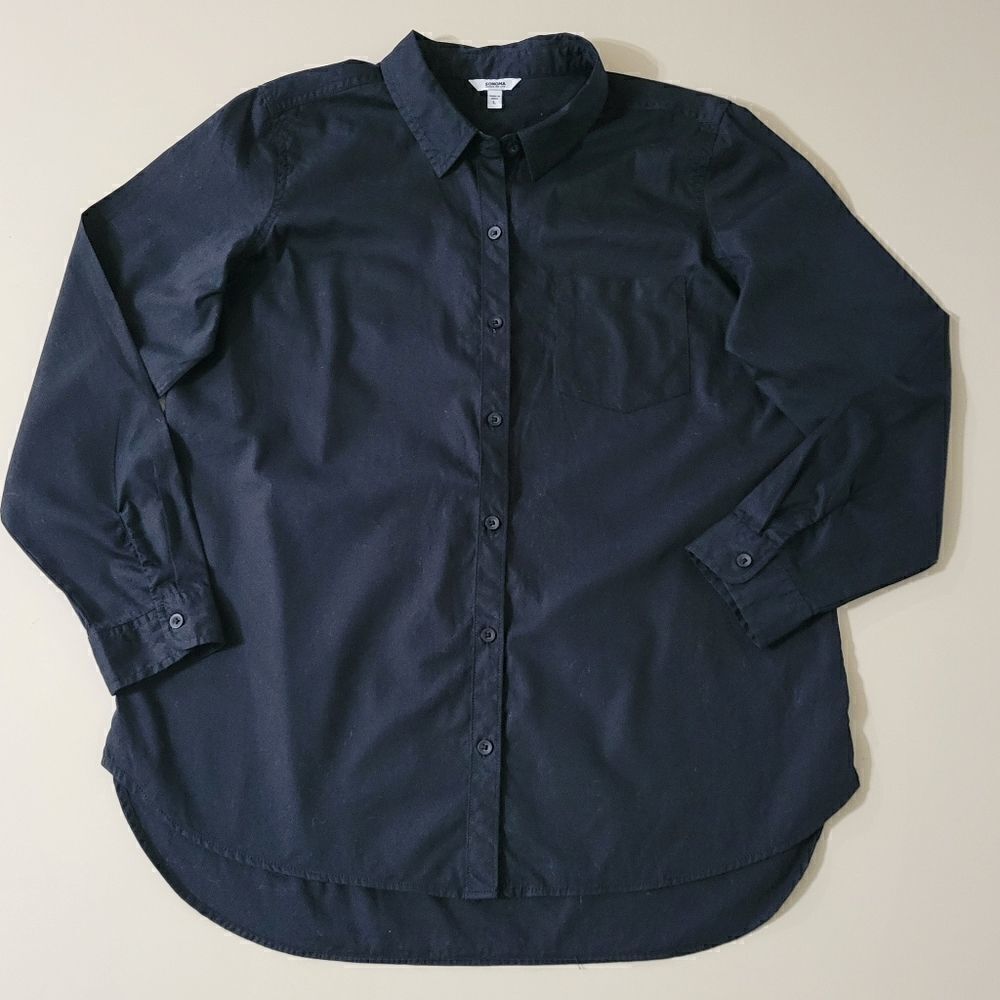Women's Sonoma Goods For Life® Essential Everyday Black Button-Down Shirt
